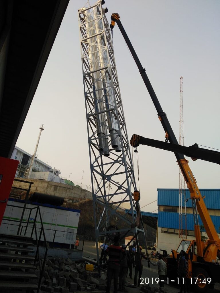 Installation of DG set, Exhaust stack & Pipe system and foundation Melita